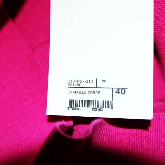 BNWT AW21 JACQUEMUS LA MAILLE TORRE RIBBED TOP PINK 40 - Picture 9 of 12